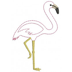 Stickdatei - Flamingo Fransenappli